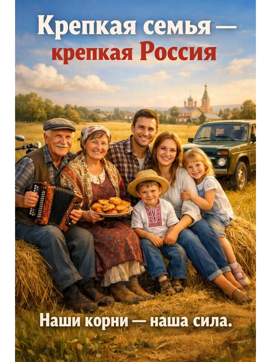 Постер А4 Крепкая семья - Крепкая Россия — миниатюра 5
