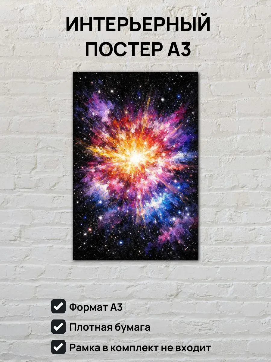 Интерьерный постер А3 Космос