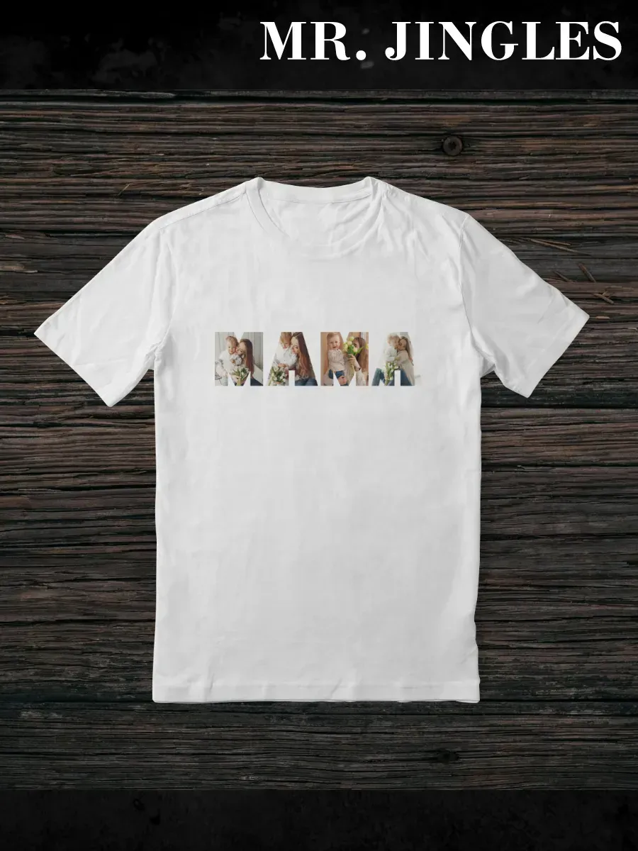 Футболка с вашими фото с принтом МАМА — миниатюра 7