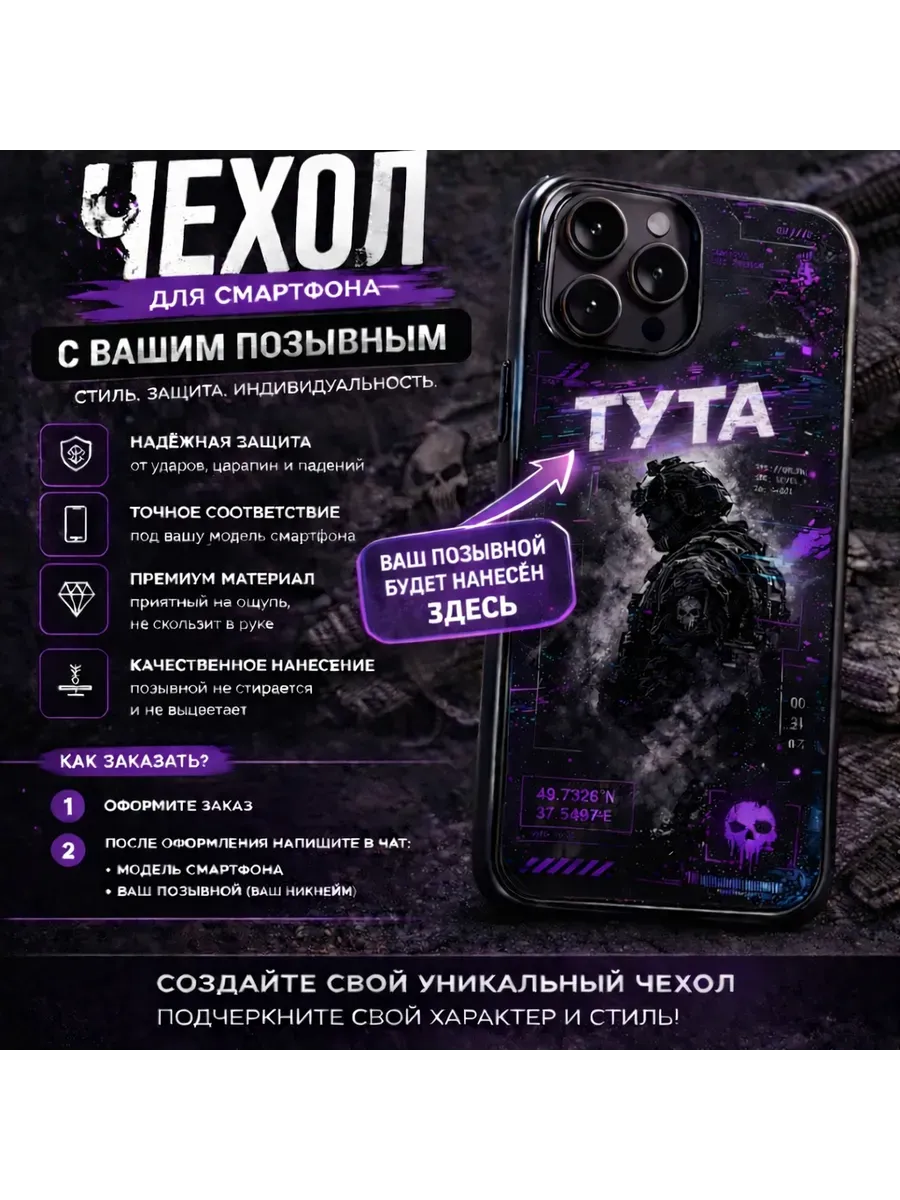 Чехол с вашим позывным для iPhone 13