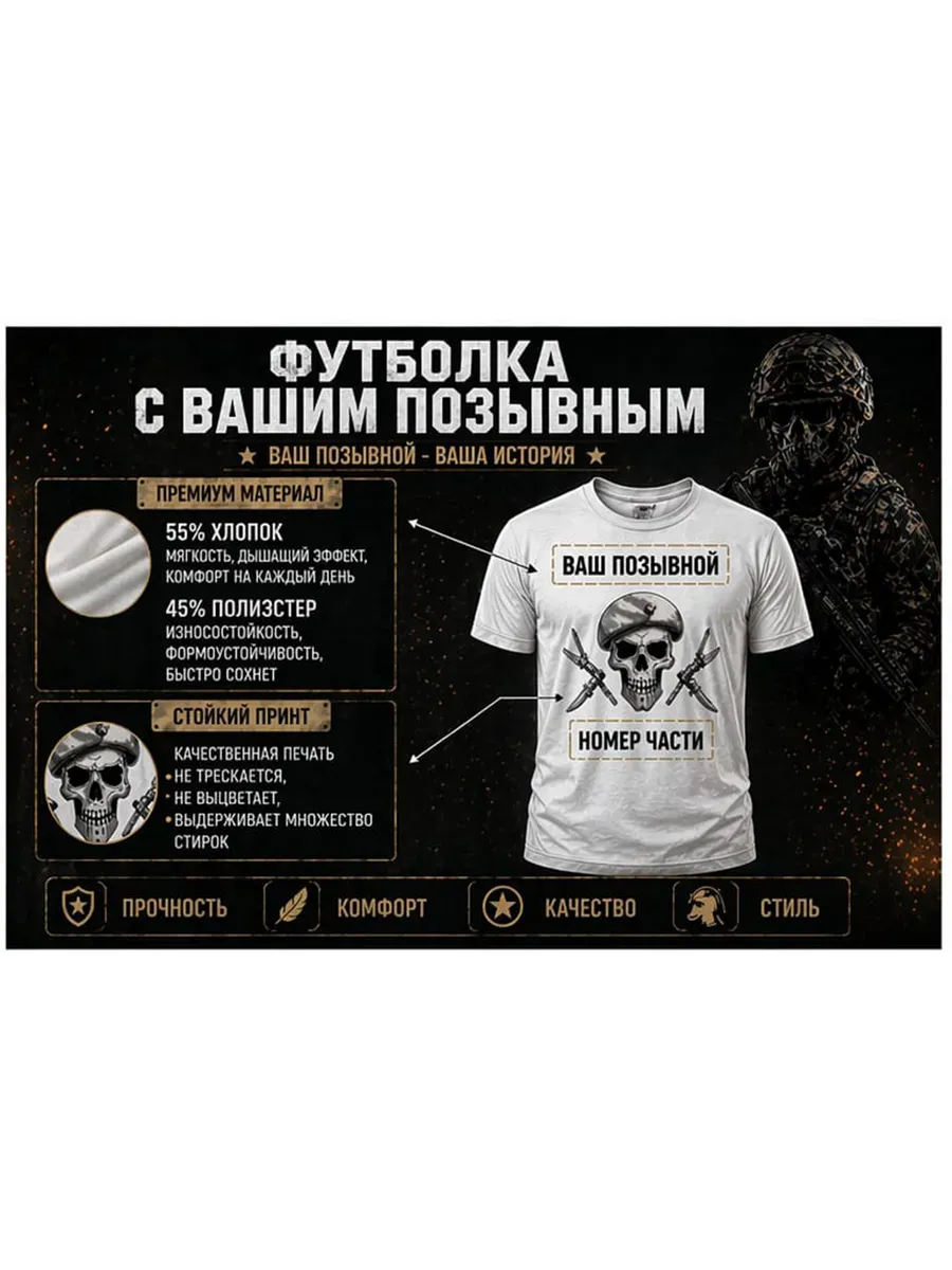 Именная футболка с вашим позывным — миниатюра 3