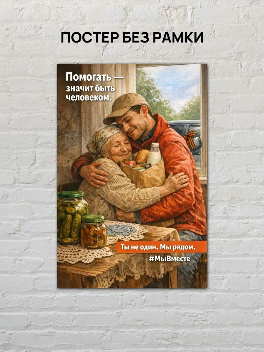 Постер А4 Помогать - значит быть человеком — миниатюра 4