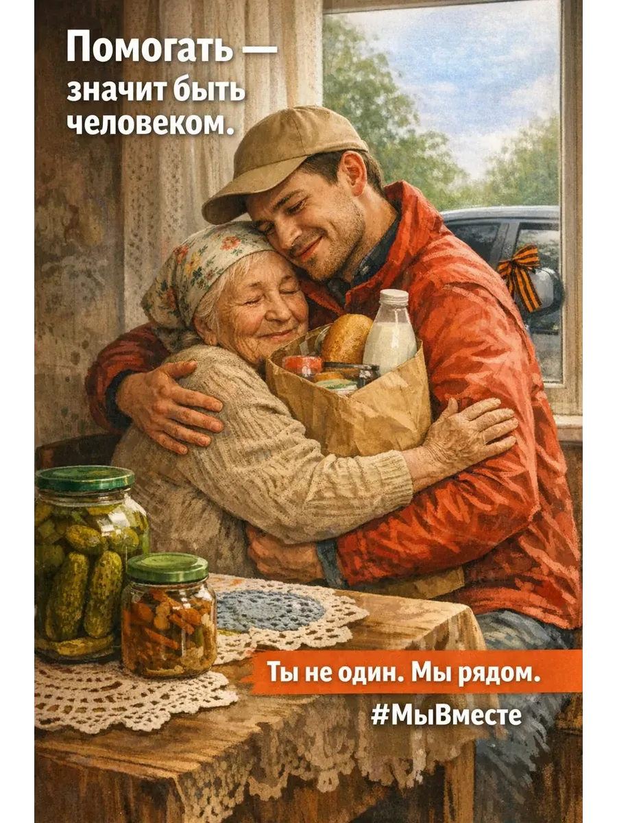 Постер А4 Помогать - значит быть человеком — миниатюра 5