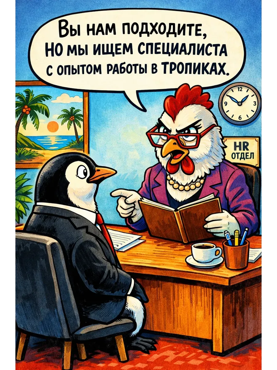 Юмористический постер А4 HR отдел — миниатюра 5