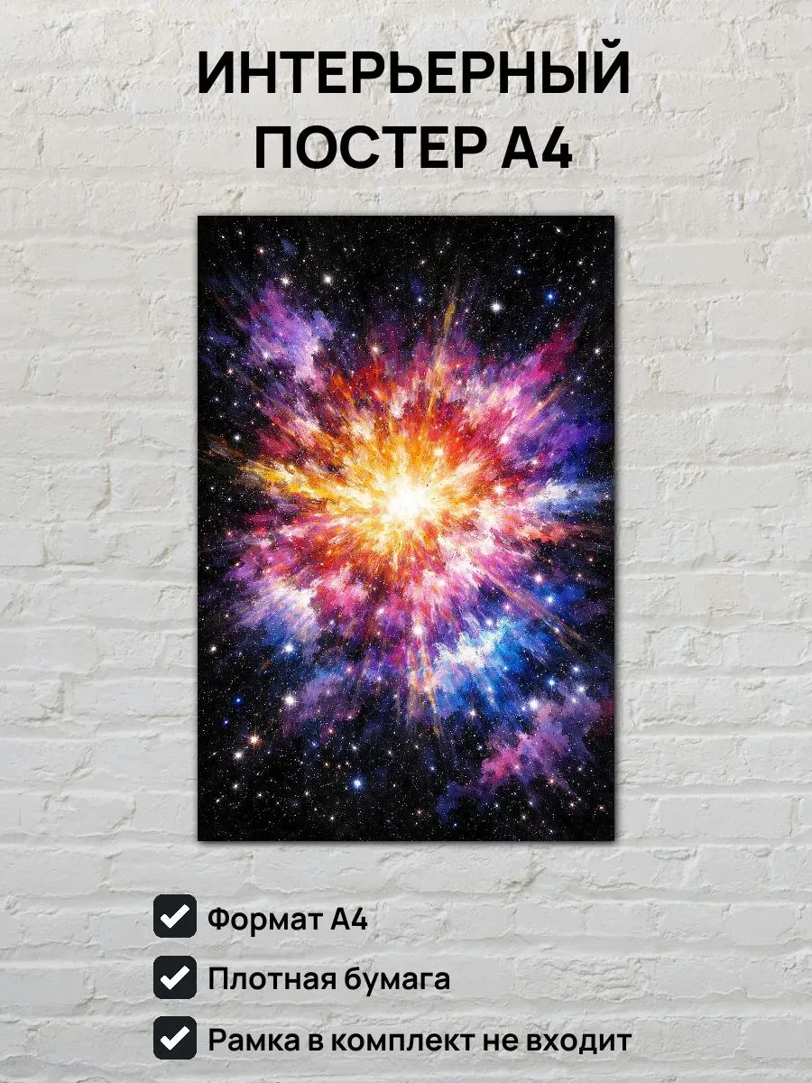 Интерьерный постер А4 Космос