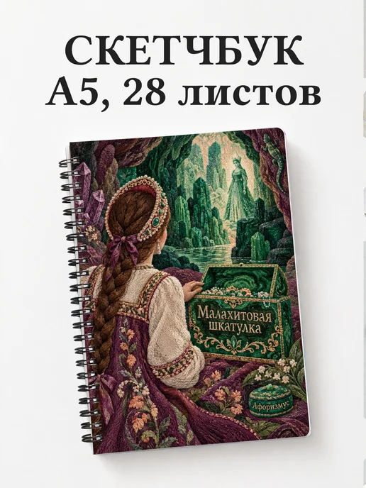 Скетчбук Малахитовая шкатулка