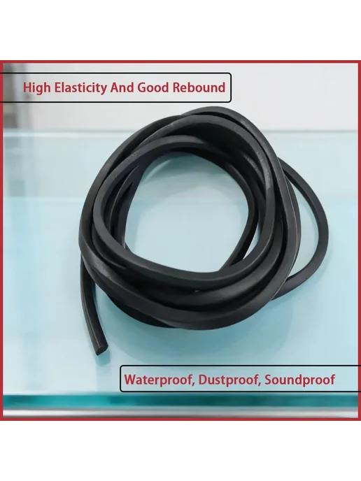 Нет бренда Черная уплотнительная лента EPDM 5-17 мм, черный, фото 4