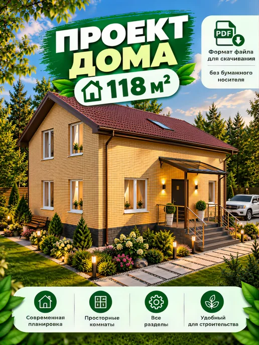 Проект дома 118 м2, вариант