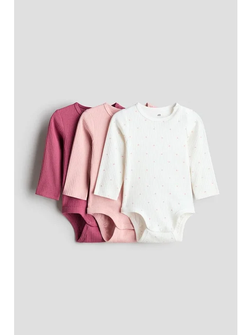 H&M Хлопковые боди 3 шт, 3 шт