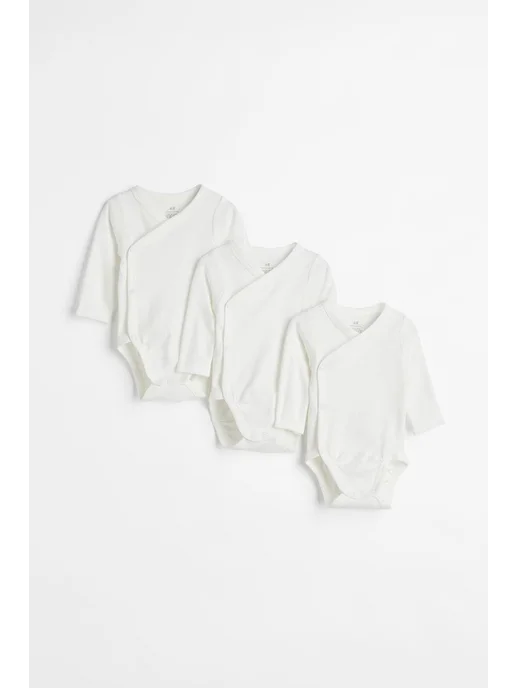 H&M Боди с запахом 3 шт, 3 шт