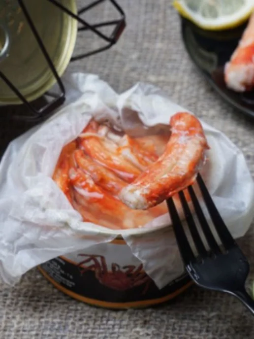Крабовый набор 480 г (салатное мясо+фаланга)2 шт, 480 г, 2 шт, фото 8