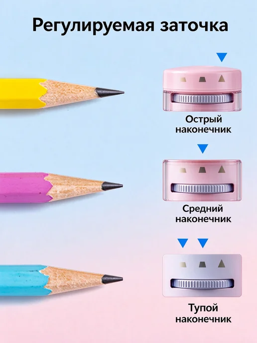 Электрическая автоматическая точилка для карандашей с подачи, розовый, фото 3