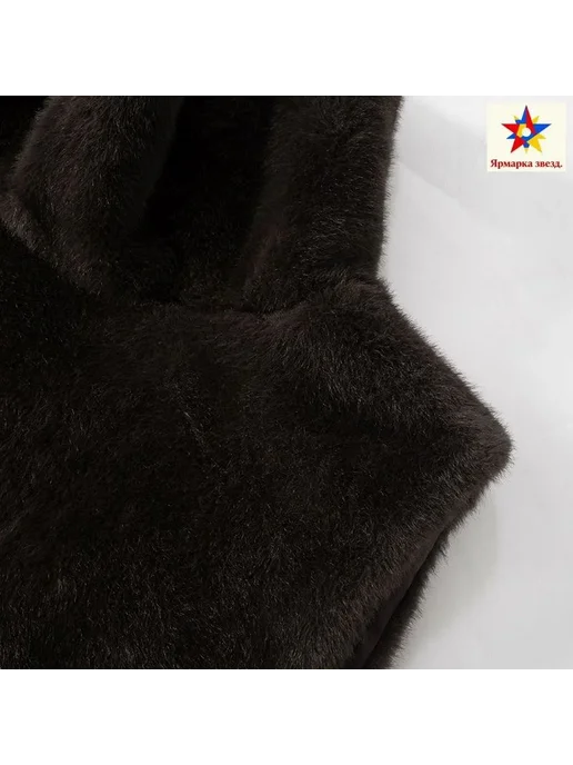 Женская длинная манишка из спандекса и полиэфира, черная, вариант, фото 7