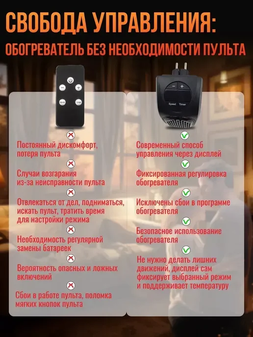 обогреватель для дома электрический с вентилятором напольный, вариант, фото 7