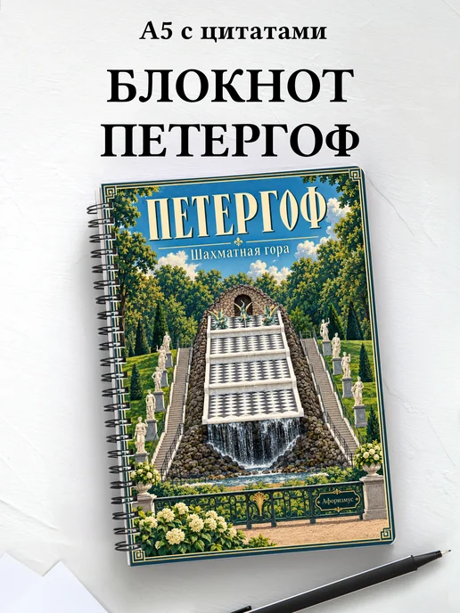 Блокнот Петергоф с мотивирующими цитатами