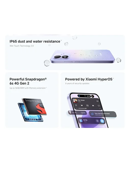 Смартфон Xiaomi Redmi Note 17 4/128 ГБ, голубой, фото 5